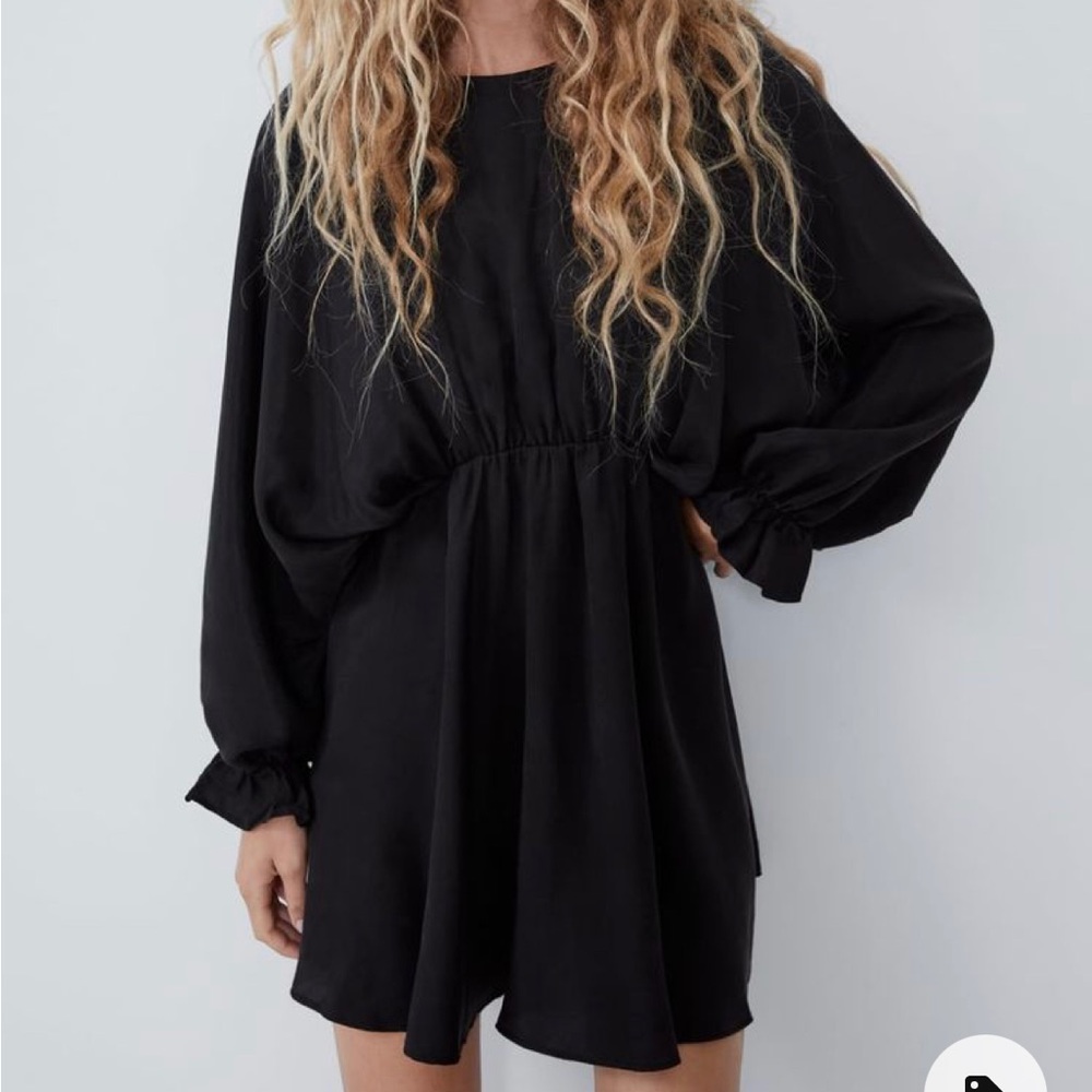 Zara puff sleeve mini dress